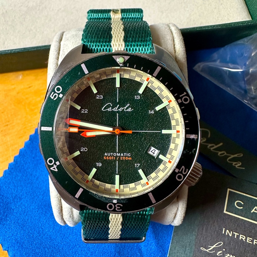 Cadola Men’s Diver Watch Intrepid Automatic Limited Edition NEW IN BOX